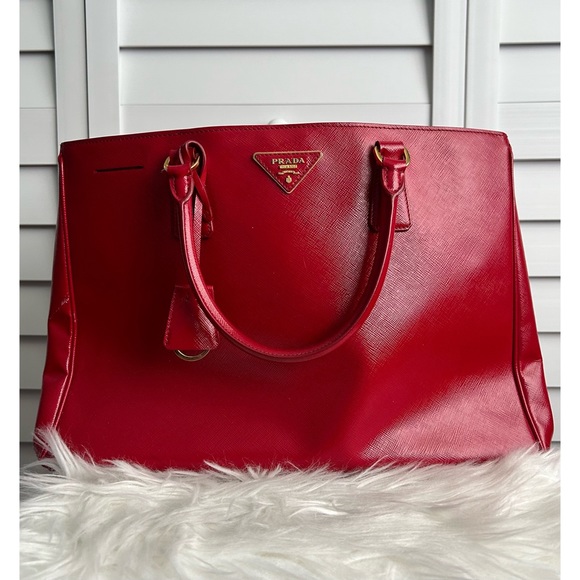 Prada | Vernice saffiano lux structured satchel tote - Picture 1 of 17